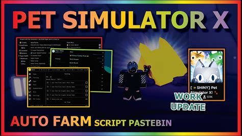 pet simulator  script pastebin  update shiny auto farm auto hatch convert