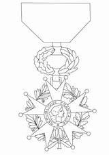 Medaille Medal Medaglia Kleurplaat Dhonneur Ordre Ehrenlegion Honour Stampare sketch template