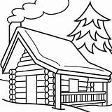Cabin Coloring Drawing Pages Visit Book sketch template