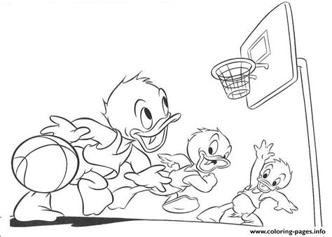 disney cartoon basketball ce coloring page printable