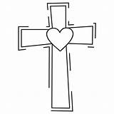 Cross Clipart Religious Heart Communion Clipartkid sketch template