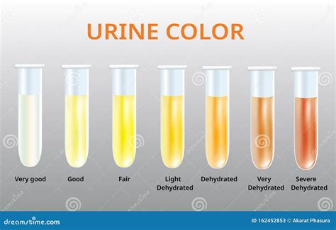 urine color chart urine  test tubes medical vector stock vector illustration  tract