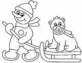 Winter Coloring Pages Sports Sledding Color Printable Dog Sport Kids Print Disney Sled Popular sketch template