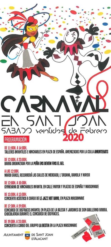 programacion carnaval  ajuntament de sant joan dalacant