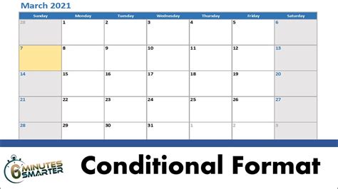 conditional formatting  format  current date   calendar
