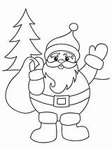Santa Coloring Pages Claus Kids Christmas Preschoolers Father Easy Preschool Colour Printable Drawing Print Colouring Color Happy Drawings Cliparts Thatha sketch template