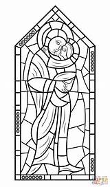 Stained Mother Coloriage Colorir Vitraux Madonna Vetrata Supercoloring Vitral Vidrieras Bambino Virgin Vitrail Imprimer Vierge Imprimir Colorier Stampare Cathedrale Bourges sketch template