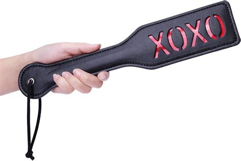 faux leather xoxo spanking paddle for sex play 12 8inch