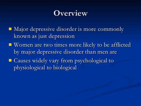 major depressive disorder powerpoint