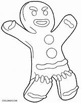 Shrek Coloring Pages Gingerbread Man Printable Kids sketch template