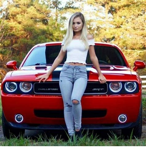 Auto Girls Car Girls Dodge Challenger Srt Sexy Autos Mopar Girl