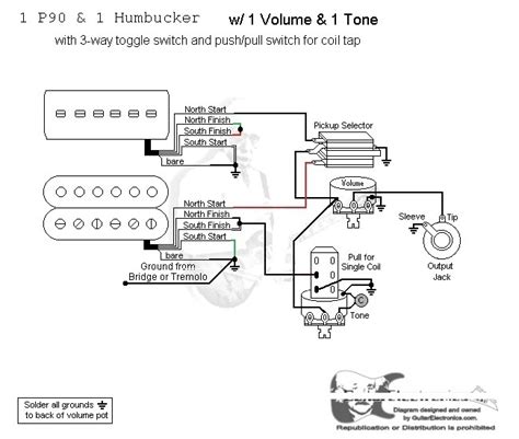 wiring diagram p hum  toggle volume tone gesucht musiker board