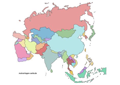 landkarten asien kostenlose malvorlagen
