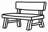 Bench Clipart Park Furniture Line Benches Clip Library Lineart Openclipart Svg Porch Cliparts School 20clipart Books Clipartmag Clipground Simple Bank sketch template