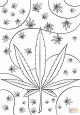 Coloring Weed Pages Psychedelic Printable Stoner Trippy Leaf Pot Drawings Marijuana Drawing Cannabis Awesome Adult Funny Book Cartoon Birijus Info sketch template