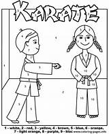 Coloring Karate Color Pages Kids Number Printable Worksheets Training Topcoloringpages Prints sketch template