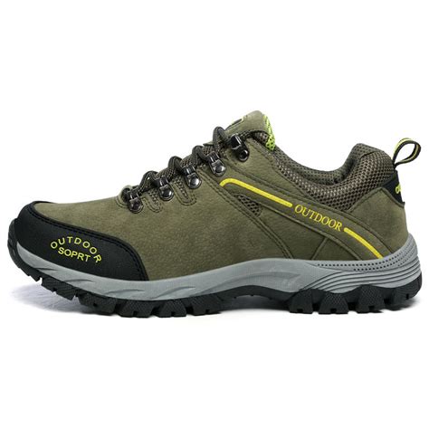 mens leather waterproof outdoor shoes hiking jungle running camping