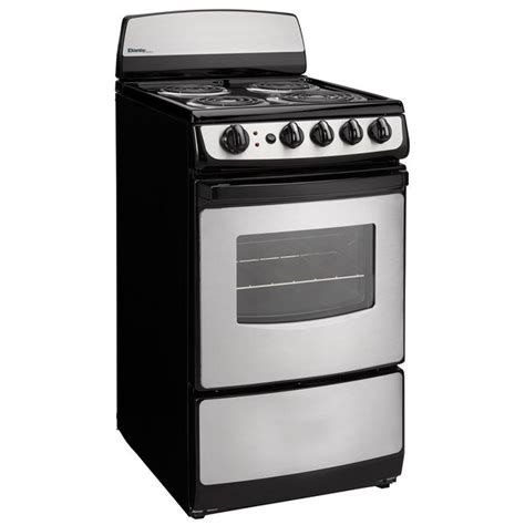 shop danby derbss   electric range black  stainless steel  cu ft  shipping