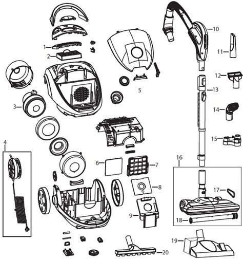 bissell clean  canister vac   parts list schematic bissell model numbers