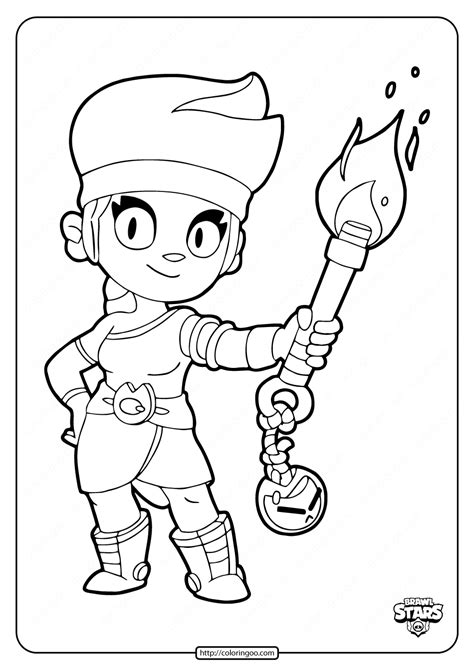 brawl stars amber coloring pages