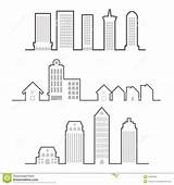 Outline Building Apartment Vector City Dreamstime Stock Illustration sketch template