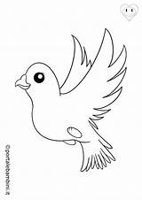 Uccelli Colombe Disegno Portalebambini sketch template