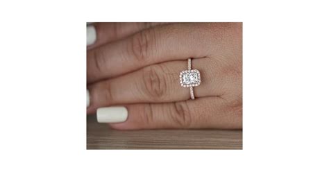 Etsy Radiant Emerald Cut Ring Lea Michele S Engagement