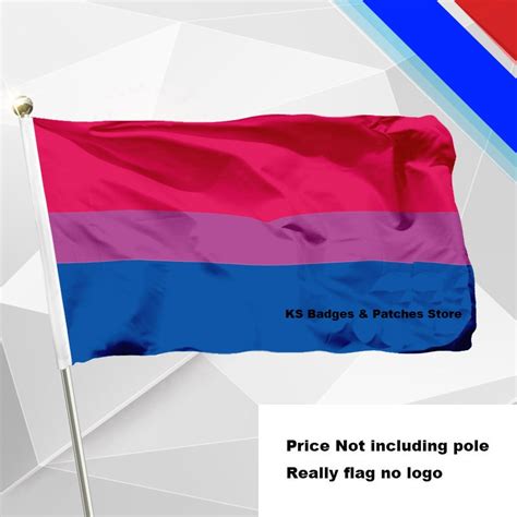 Bisexual Pride Fabric Flags 14 21cm With Plastic Hand Held In Flags