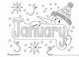 January Chihuahua sketch template