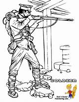 Coloring Pages War Civil Army Drawing Soldier Yescoloring sketch template