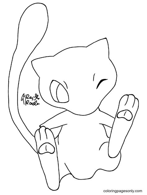 printable pokemon mew coloring pages mew coloring pages