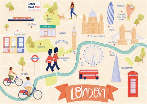 illustrated map  london