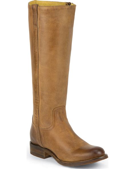 justin womens tall leather riding boot  toe msl ebay