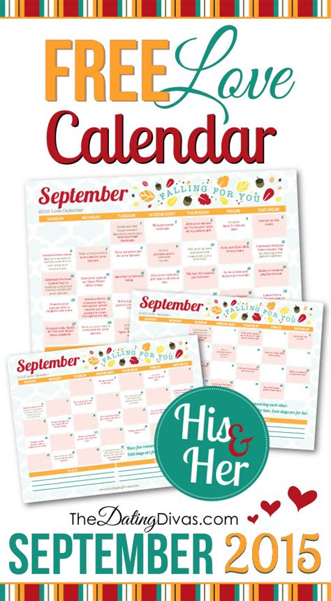 free printable september 2015 love calendar