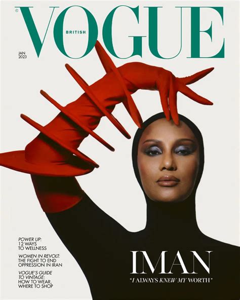 Goddess Extraordinaire Iman Is British Vogues January 2023 Cover Star