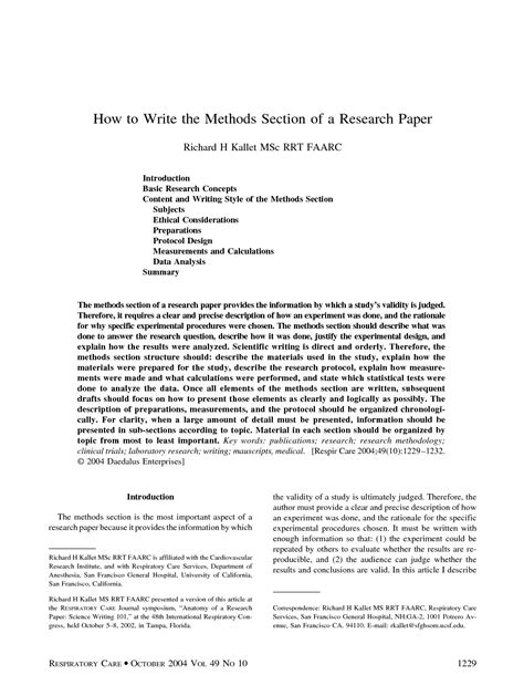 method paper methods section   research paper