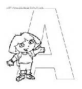 Coloring Dora Alphabet Explorer Pages Book Kids Print sketch template