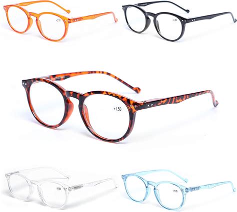women reading glasses 5 pack classic ladies readers round glasses for