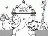 Coloring Zoo Printable Pages Kids Print sketch template