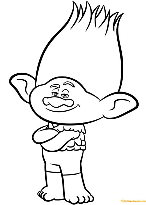 branch  trolls coloring page  printable coloring pages
