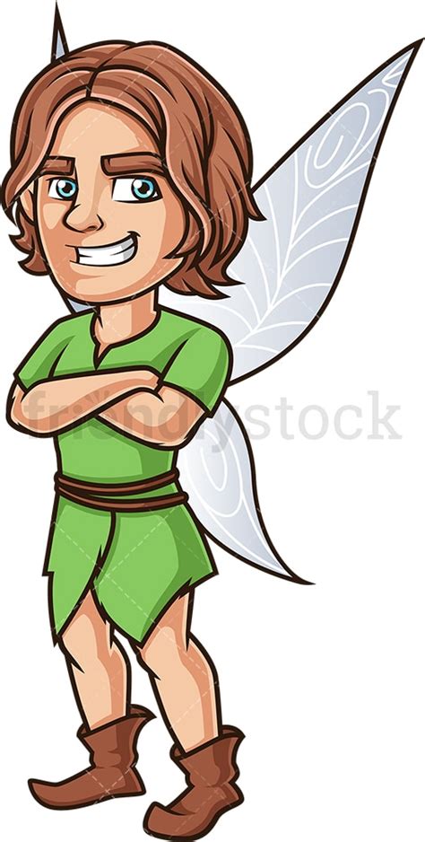 boy fairy cartoon clipart vector friendlystock