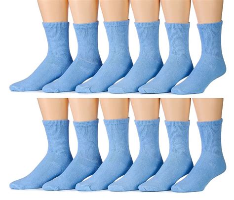 12 Units Of 12 Pairs Of Socksnbulk Womens Diabetic Crew Socks Ringspun