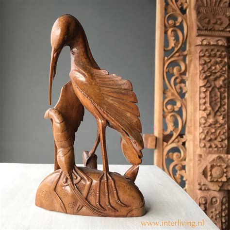 handgemaakt mindfulness cadeau houten teak beeldje balinese art deco