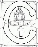 Coloring Pages Christian Alphabet Christ Bible Religious Christmas Jesus Printable Children Fall School Sheet Welcome Ministry Color Preschool Sheets Worksheet sketch template