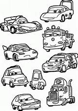 Coloring Cars Pages Mcqueen Characters Comments sketch template