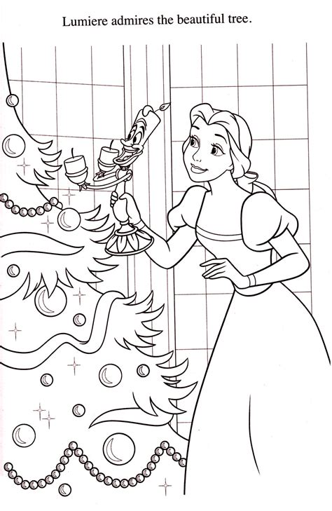 cute beauty   beast christmas coloring pages  girls