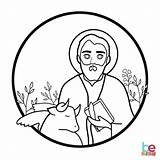 Luke Saint St Colouring sketch template