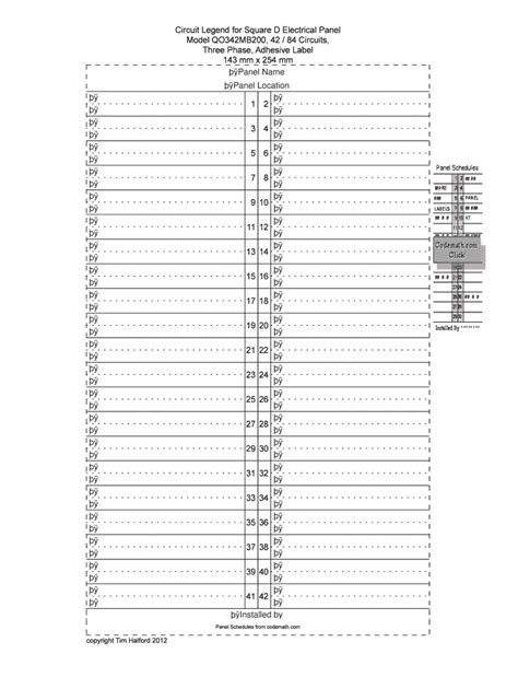 breaker panel label template siemens schedule large intended
