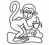 Mono Scimmietta Colorir Imprimir Singe Gracioso Coloriage Acolore Gorilas Macacos Colorier Monos Micos Coloritou Kluwak sketch template
