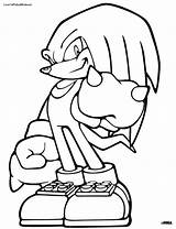 Knuckles Coloring Pages Echidna Sonic Getcolorings Color Printable sketch template